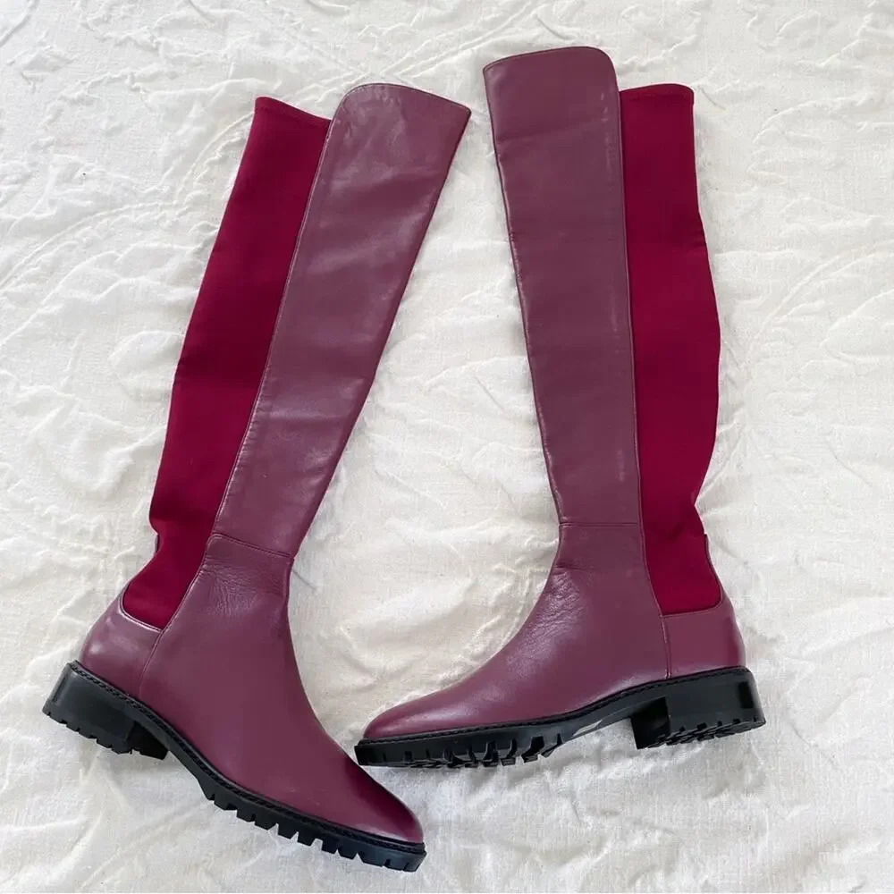 Stuart Weitzman City Leather Boots Size 5 New